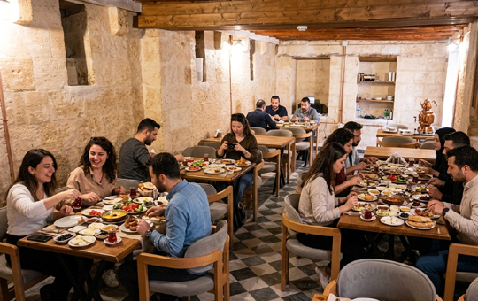 Tarihî Bey Mahallesi'ndeki Piraye Otel atmosferi